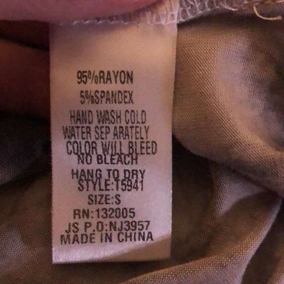 Entro Small Black Gray tie dye with Fringe along back oversized - Picture 8 of 8